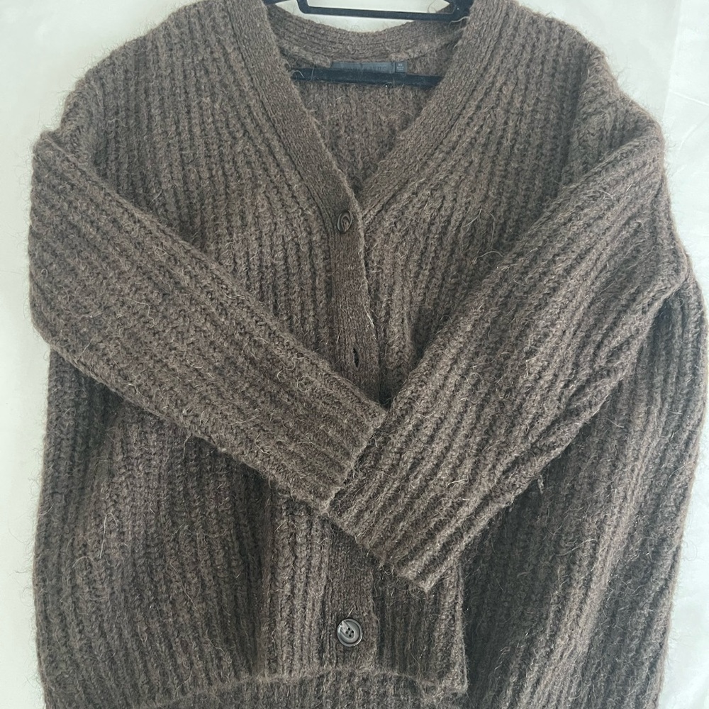 Jenni Kayne Cocoa Brown Cocoon Cardigan Size XS - Picture 5 of 6